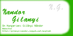 nandor gilanyi business card